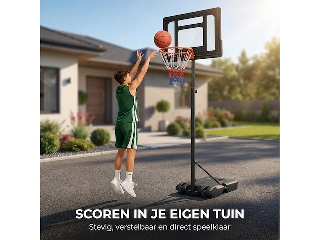 Basketbalpaal met bord (3x) - afbeelding 5 van  9