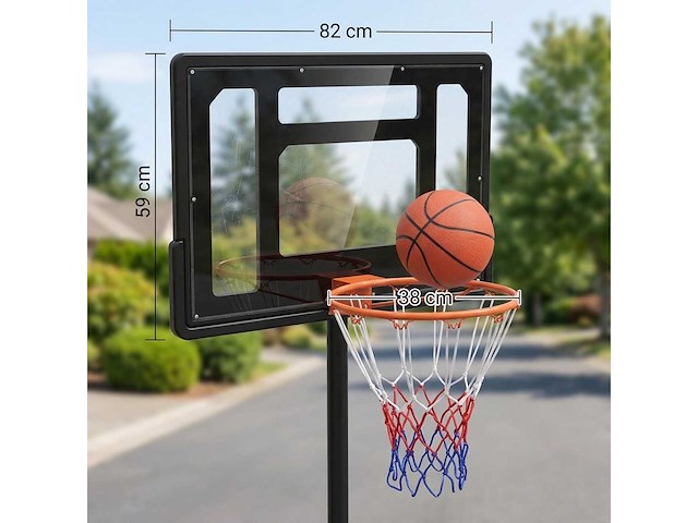 Basketbalpaal met bord (3x) - afbeelding 8 van  9