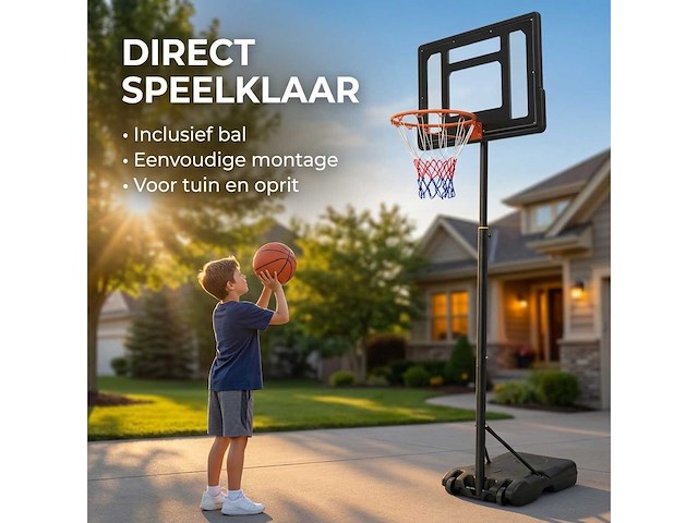 Basketbalpaal met bord - afbeelding 2 van  10