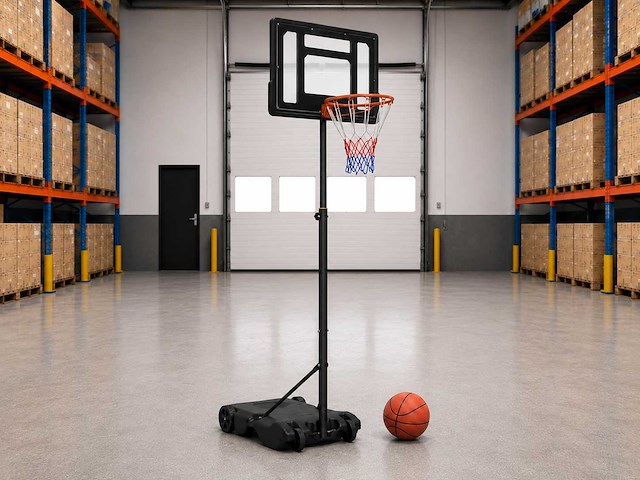 Basketbalpaal met bord - afbeelding 1 van  10