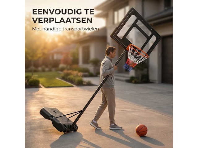 Basketbalpaal met bord - afbeelding 4 van  10