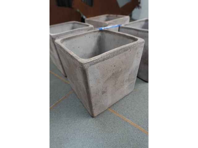 Bat66 geo etr – bloempotjes | 18×18 cm | lot van 4 - afbeelding 2 van  4