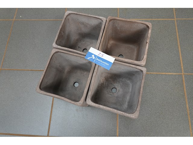 Bat66 geo etr – bloempotjes | 18×18 cm | lot van 4 - afbeelding 3 van  4