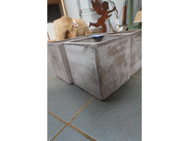 Bat66 geo etr – bloempotjes | 18×18 cm | lot van 4 - afbeelding 4 van  4