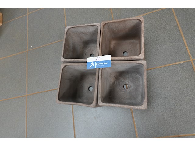 Bat66 geo etr – bloempotjes | 18×18 cm | lot van 4 - afbeelding 4 van  4