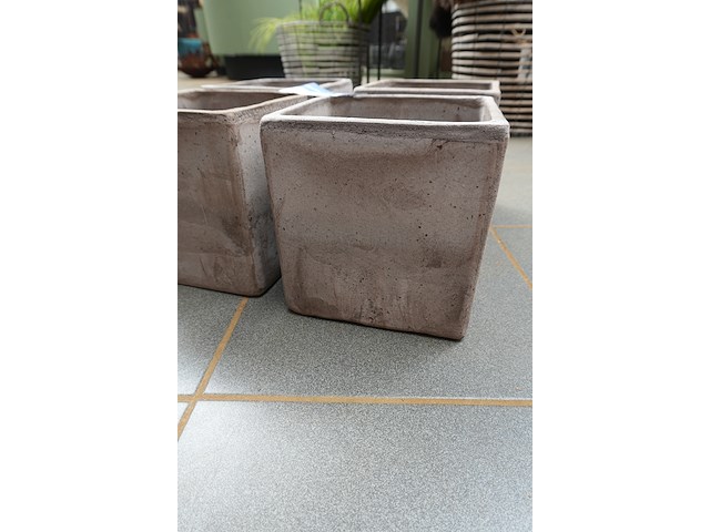 Bat66 geo etr – bloempotjes | 18×18 cm | lot van 4 - afbeelding 2 van  4