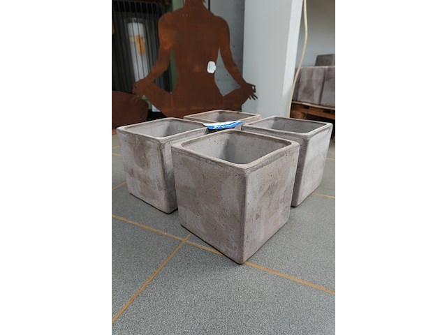 Bat66 geo etr – bloempotjes | 18×18 cm | lot van 4 - afbeelding 3 van  4