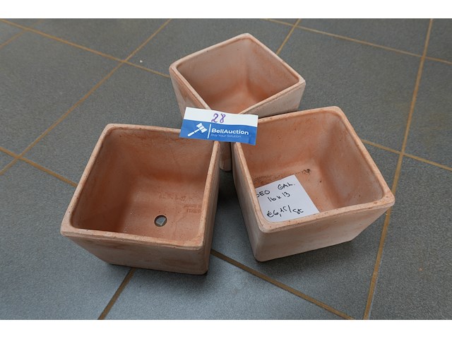 Bat66 geo gal – bloempotjes | 16×16×13 cm | lot van 3 - afbeelding 1 van  4