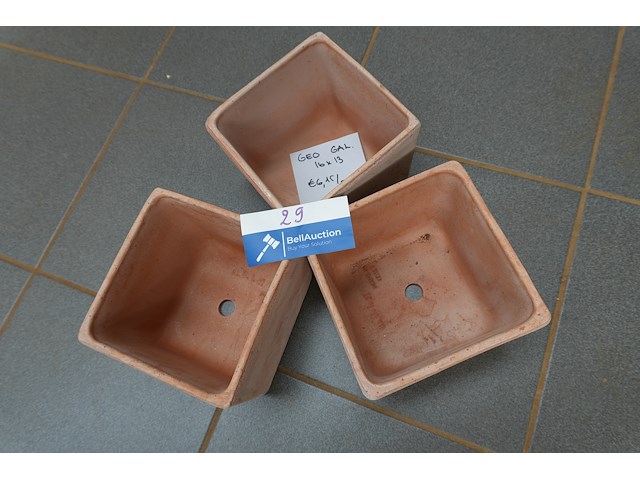 Bat66 geo gal – bloempotjes | 16×16×13 cm | lot van 3 - afbeelding 1 van  3