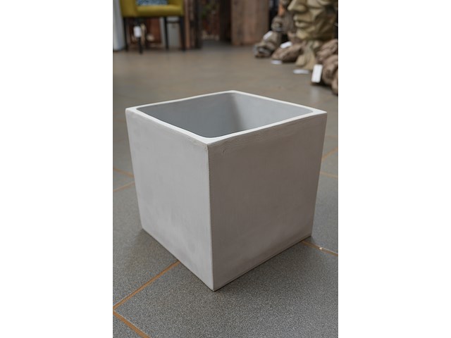 Bat66 italy – bloempot gg lichtgrijs | 23×23 cm | lot van 2 - afbeelding 2 van  6