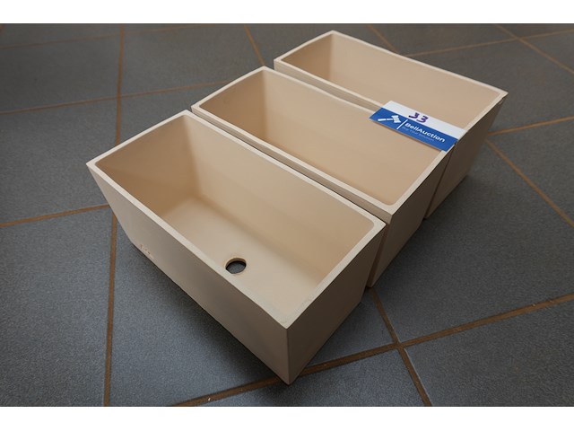 Bat66 italy – rechthoekige bloempot | lot van 3 - afbeelding 3 van  3