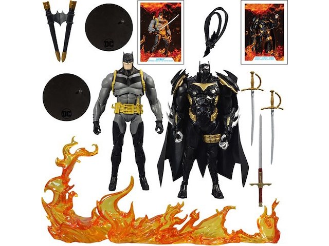 Batman vs azrael - batman armor pack 2 - dc multiverse - mcfarlane toys - 18 cm - afbeelding 2 van  5