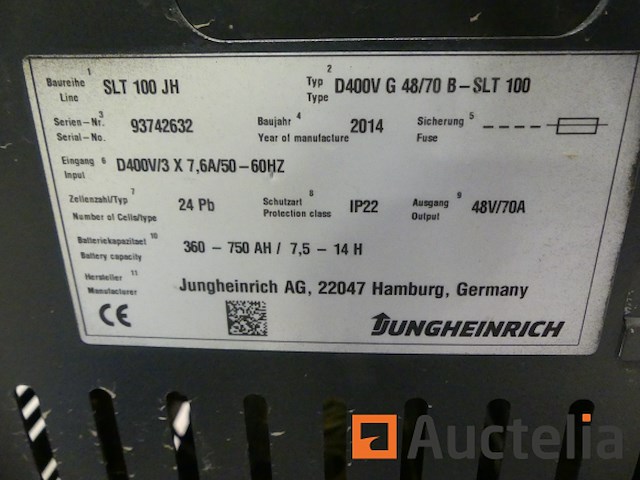 Batterij oplader jungheinrich slt100 jh - afbeelding 6 van  11