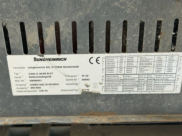 Batterijlader jungheinrich - afbeelding 3 van  5