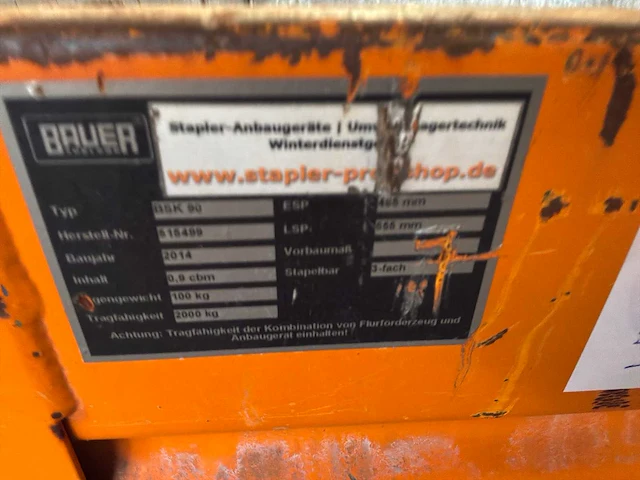 Bauer bsk90 afvalcontainer (5x) - afbeelding 3 van  6