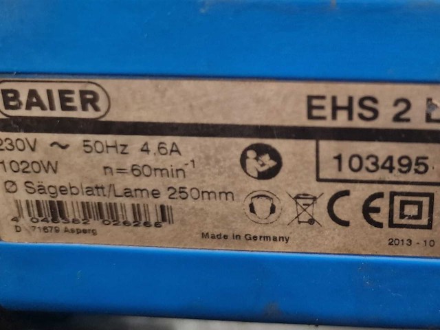 Bauer ehs 2 l cirkelzaag - afbeelding 4 van  4