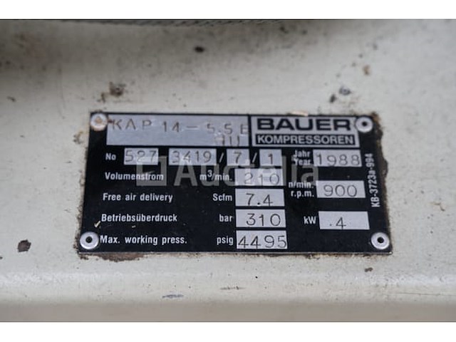 Bauer kap 14-5.5 stationaire compressor - afbeelding 7 van  8