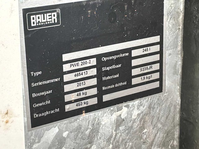 Bauer lekbak 245l met 2 vaten olie - afbeelding 2 van  4