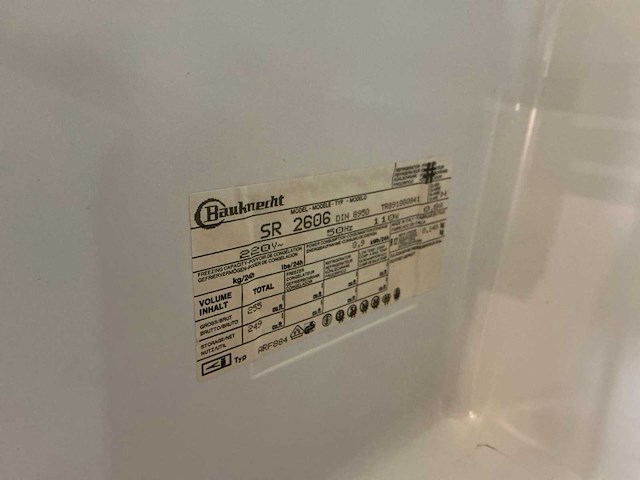Bauknecht sr2606 koelkast - afbeelding 4 van  4