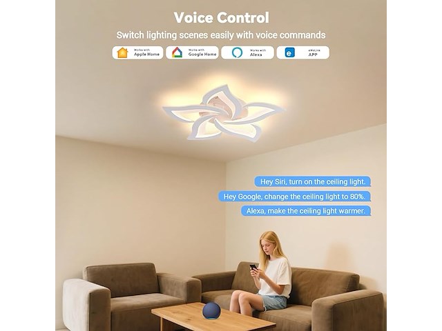 Bayht slimme led-plafondlamp, dimbaar - afbeelding 2 van  6