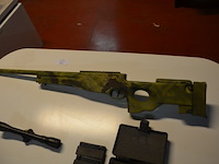 Bb gun met 4 magazijnen, 2 scopes, 1 red dot - afbeelding 2 van  8