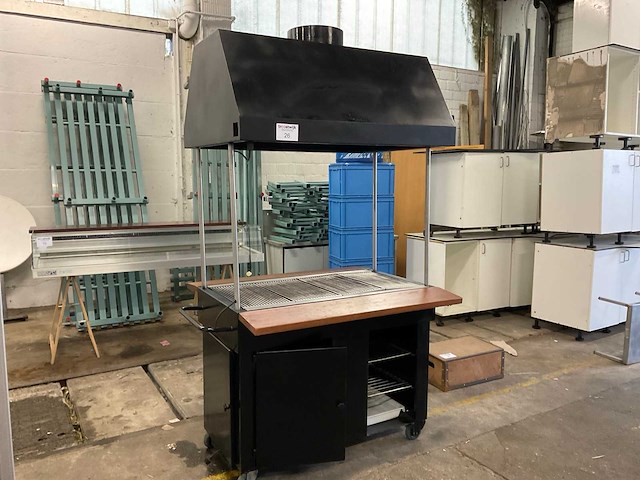 Bbq op gas met afzuiging buis dia 30cm. - afbeelding 1 van  20