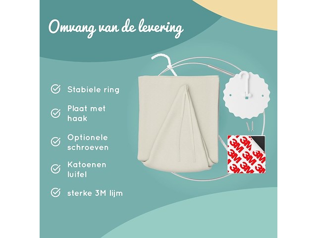 Beartop luifel kinderkamer beige - afbeelding 2 van  4