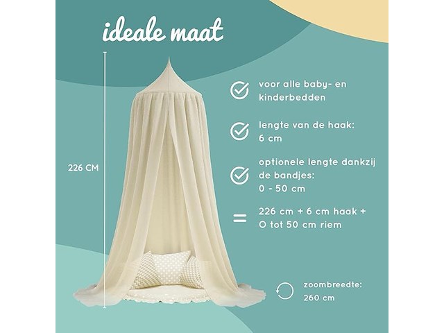 Beartop luifel kinderkamer beige - afbeelding 2 van  5