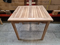 Beaufort 10 - teak tuintafel java 80 x 80cm met blokpoten vast - afbeelding 2 van  4