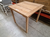 Beaufort 10 - teak tuintafel java 80 x 80cm met blokpoten vast - afbeelding 1 van  4