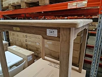 Beaufort 10 - teak tuintafel java 80 x 80cm met blokpoten vast - afbeelding 4 van  5
