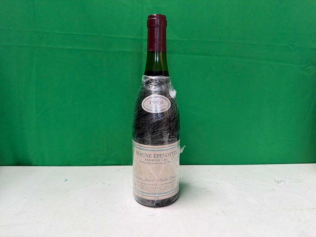 Beaune épenottes premier cru 1990 uit bourgogne, frankrijk. premier cru-wijngaard uit beaune - afbeelding 1 van  4