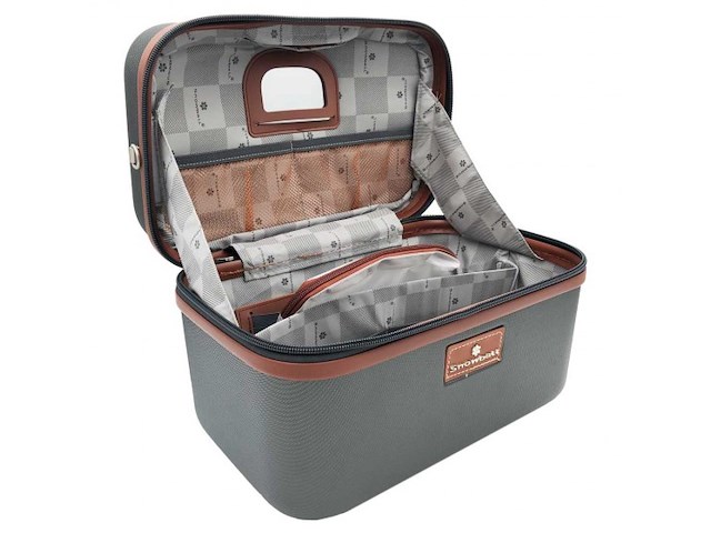 Beautycase - met cijferslot - grijs - afbeelding 1 van  6