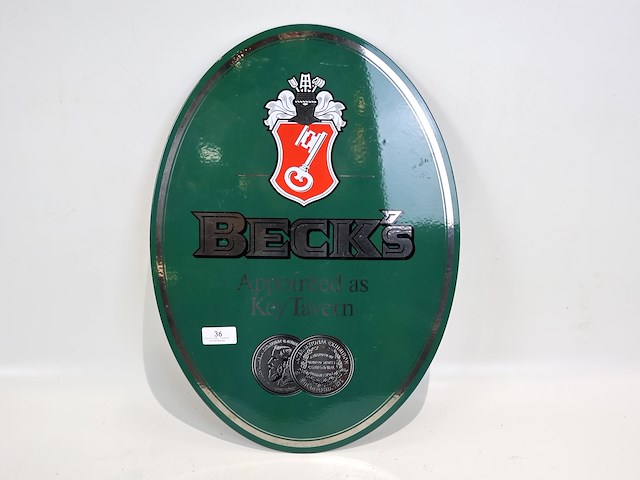 Beck's emaille bord - afbeelding 1 van  4