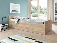 Bed barko 90x200 met 3 lades - eik - afbeelding 3 van  8
