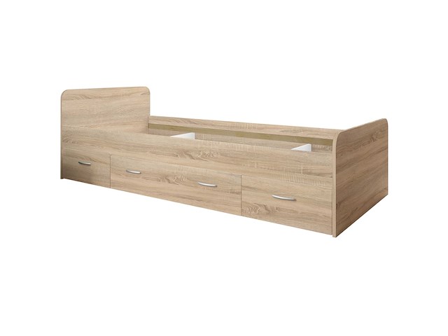 Bed barko 90x200 met 3 lades - eik - afbeelding 8 van  8