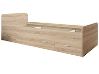 Bed barko 90x200 met 3 lades - eik - afbeelding 8 van  8