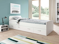 Bed barko 90x200 met 3 lades - wit - afbeelding 1 van  7