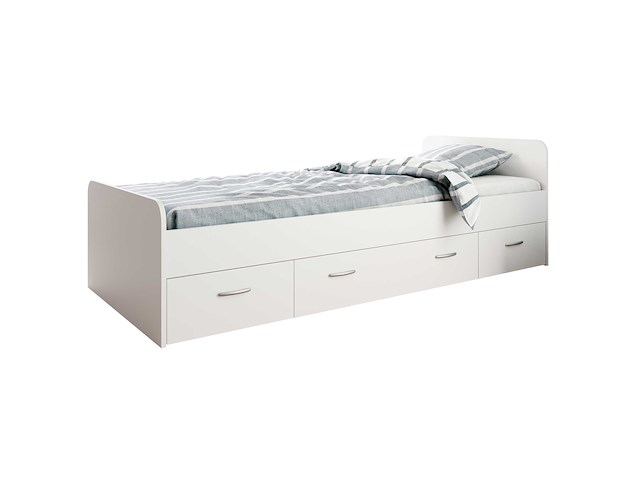 Bed barko 90x200 met 3 lades - wit - afbeelding 6 van  7