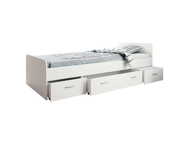 Bed barko 90x200 met 3 lades - wit - afbeelding 7 van  7