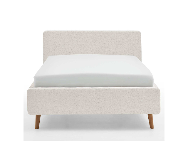 Bed dalila 140x200cm teddystof - wit - afbeelding 2 van  7