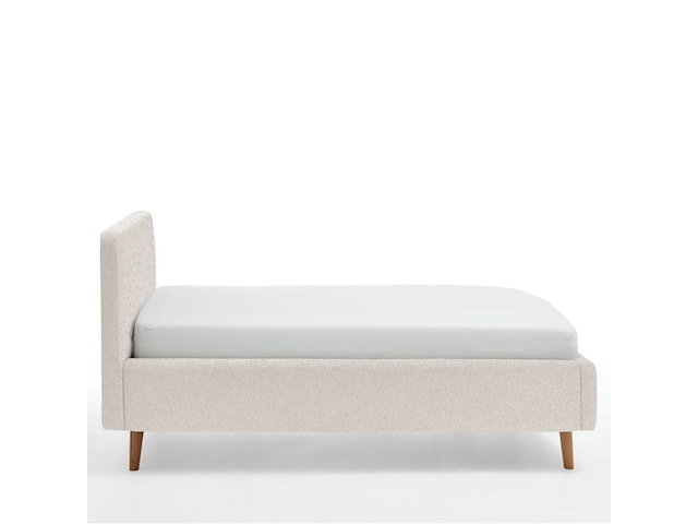 Bed dalila 140x200cm teddystof - wit - afbeelding 3 van  7