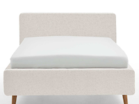 Bed dalila 140x200cm teddystof met opbergruimte - wit - afbeelding 2 van  3