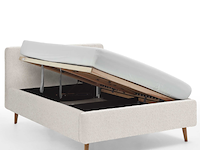 Bed dalila 140x200cm teddystof met opbergruimte - wit - afbeelding 3 van  3