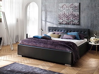 Bed delphine 140x200 - zwart