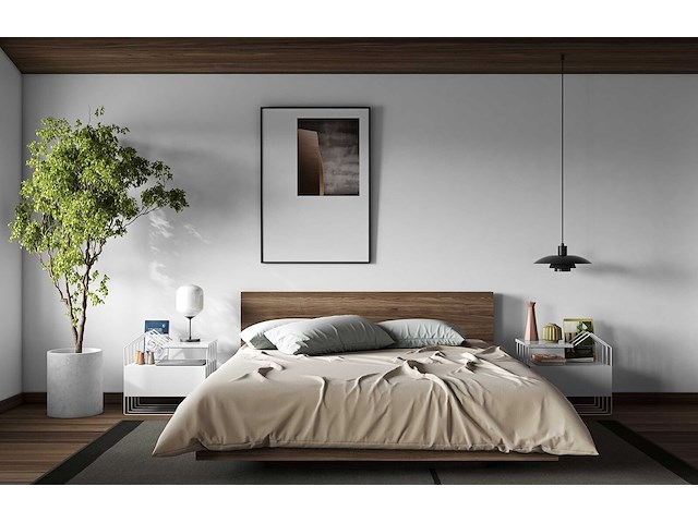 Bed float 180x200 - walnoot - afbeelding 5 van  6