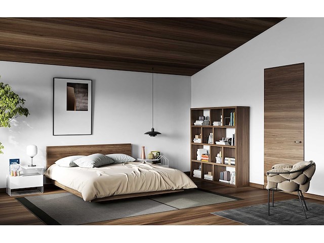Bed float 180x200 - walnoot - afbeelding 6 van  6