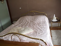 Bed in koperlook 160cm met 2 nachtkastjes - afbeelding 1 van  5
