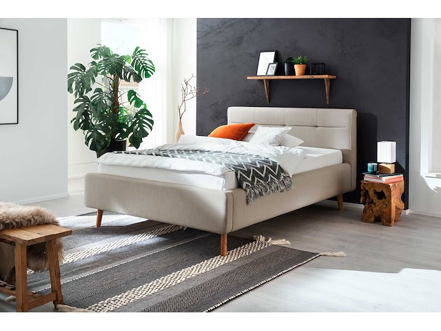 Bed laika 140x200cm met opbergruimte - beige - afbeelding 1 van  8