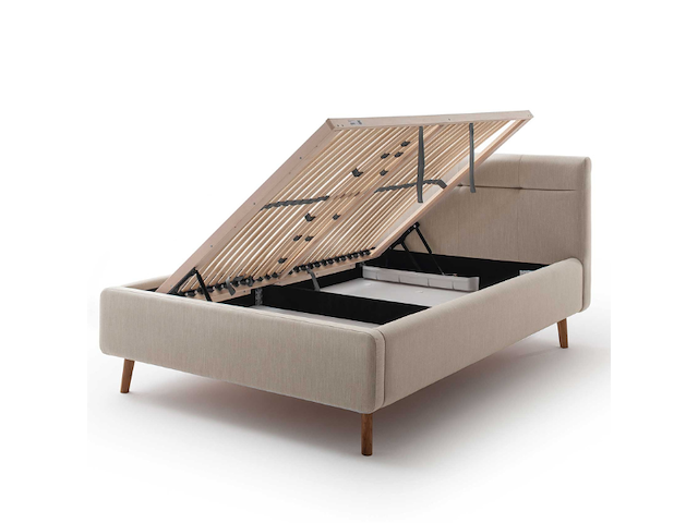 Bed laika 140x200cm met opbergruimte - beige - afbeelding 3 van  8